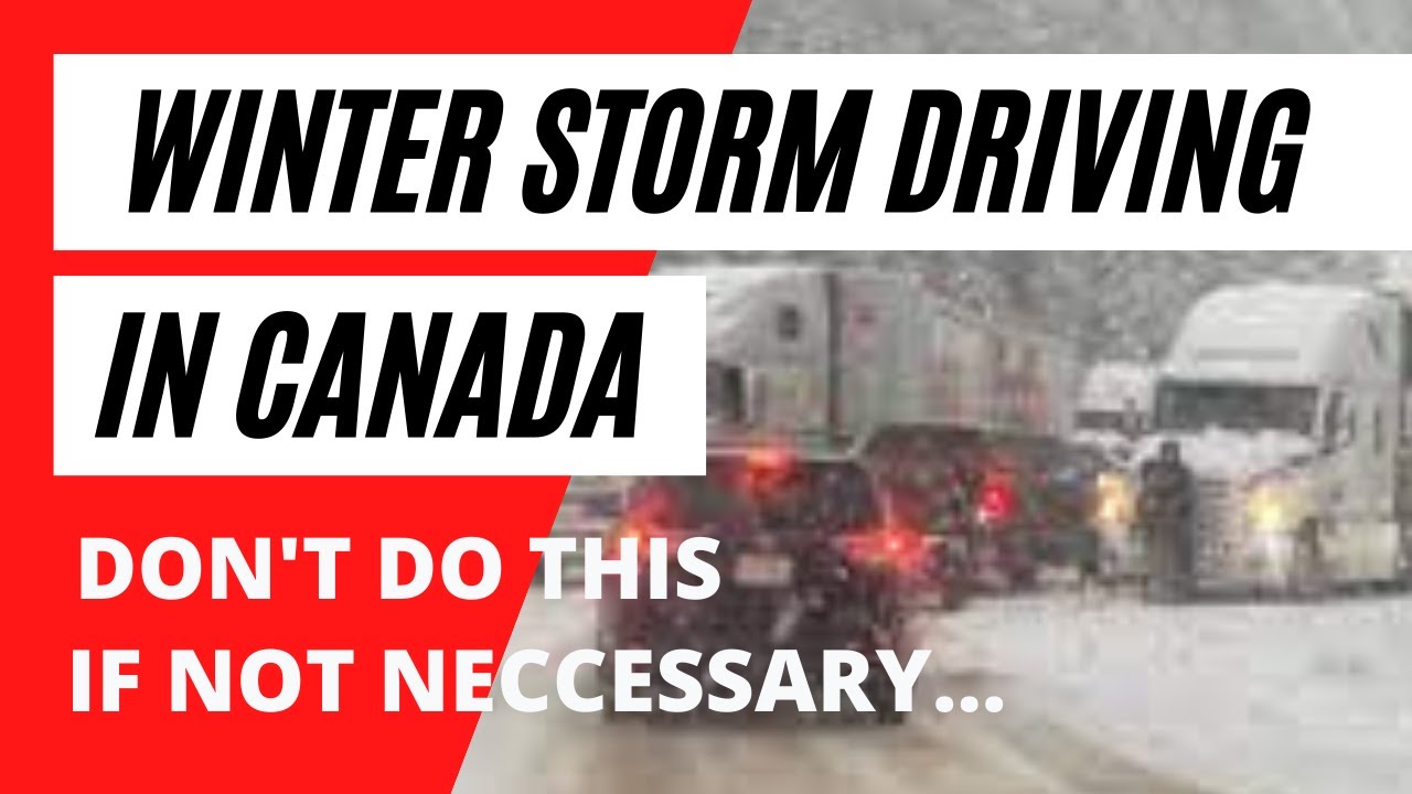 Winter Storm Driving in Canada | Very Bad Road Condition | Can't See the Road