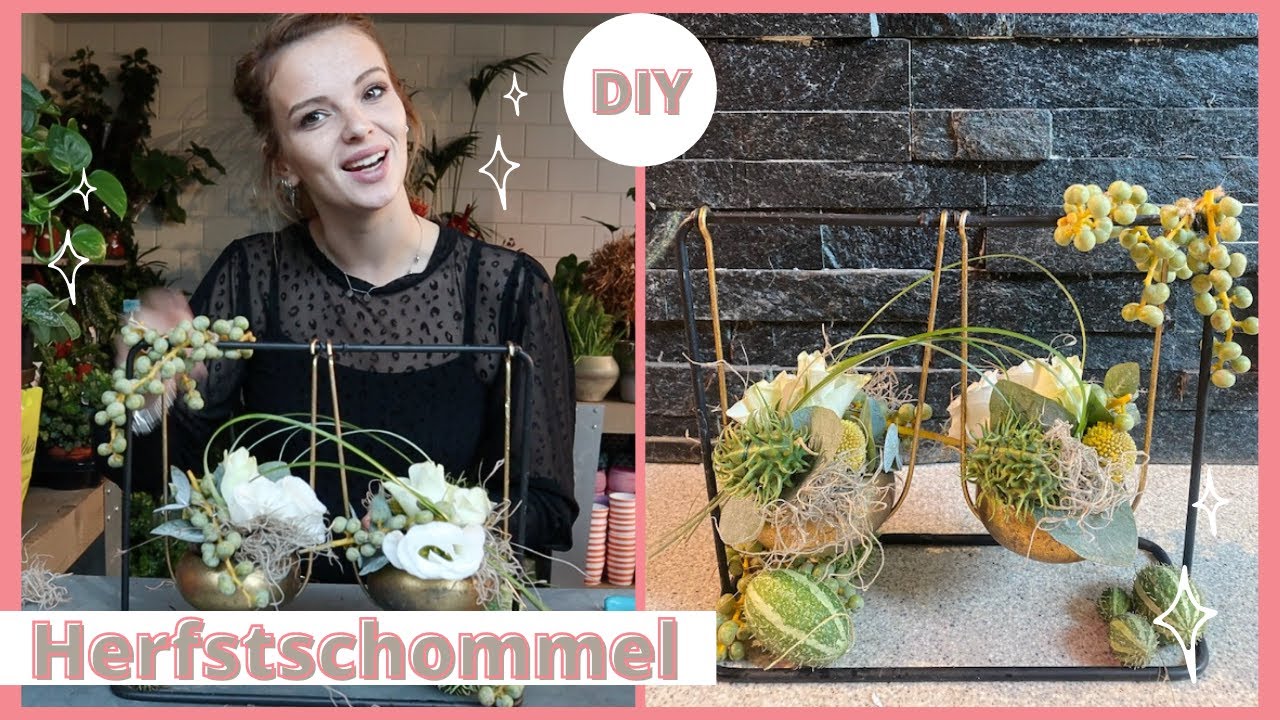 Neutraal HERFSTBLOEMSTUKJE 🍄🍁| Cursus Bloemschikken #106 | Carlein Tukkers