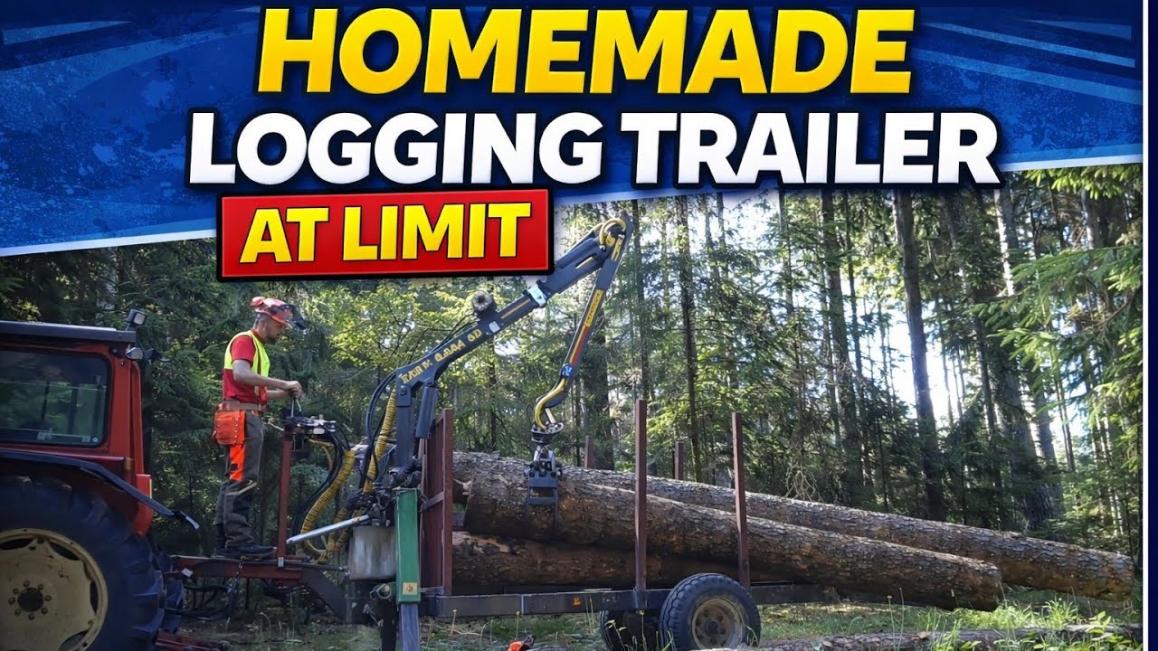 DIY Rückewagen am Limit! 🔧 | Homemade Logging Trailer maxed out – heavy load test