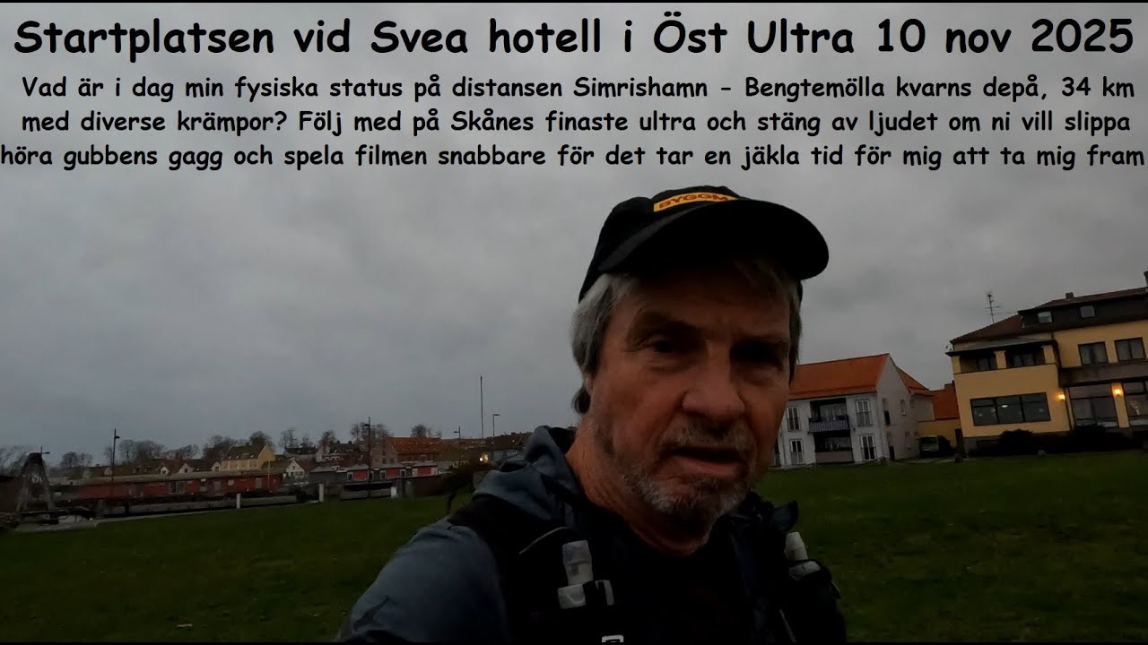 Österlen  Ultra,  Simrishamn  till Bengtemölla depån, 34 km i en kamp mot klockan, den 10 nov 2025