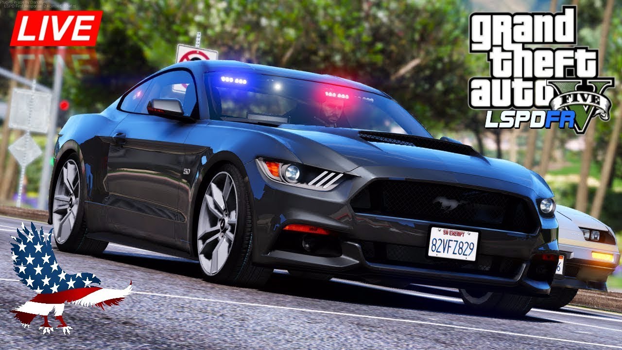 GTA 5 - LSPDFR LIVE - Unmarked Ford Mustang US Patrol