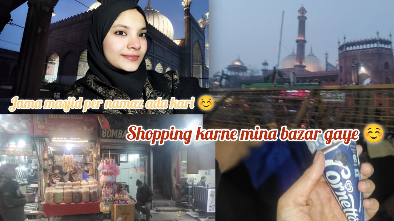 Visiting jama masjid after long time ☺️🩷 || jama masjid per namaz ada kari ☺️❤️