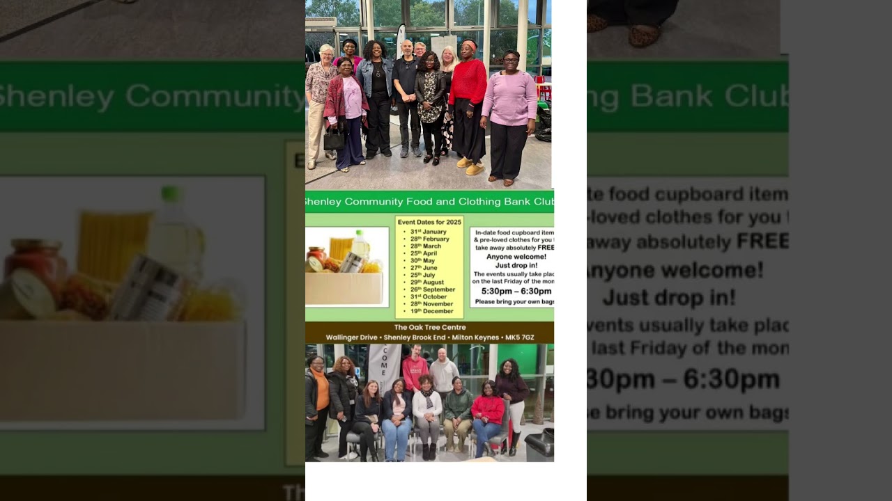 Shenley Community Food & Clothes Bank Club Reminder_its tomorrow 31/10/25