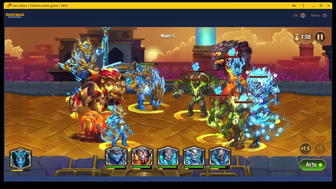 Hero Wars: Chapter 15, Elemental Spirit Asylum, Waves 1 to 7. Shard of the Elements.