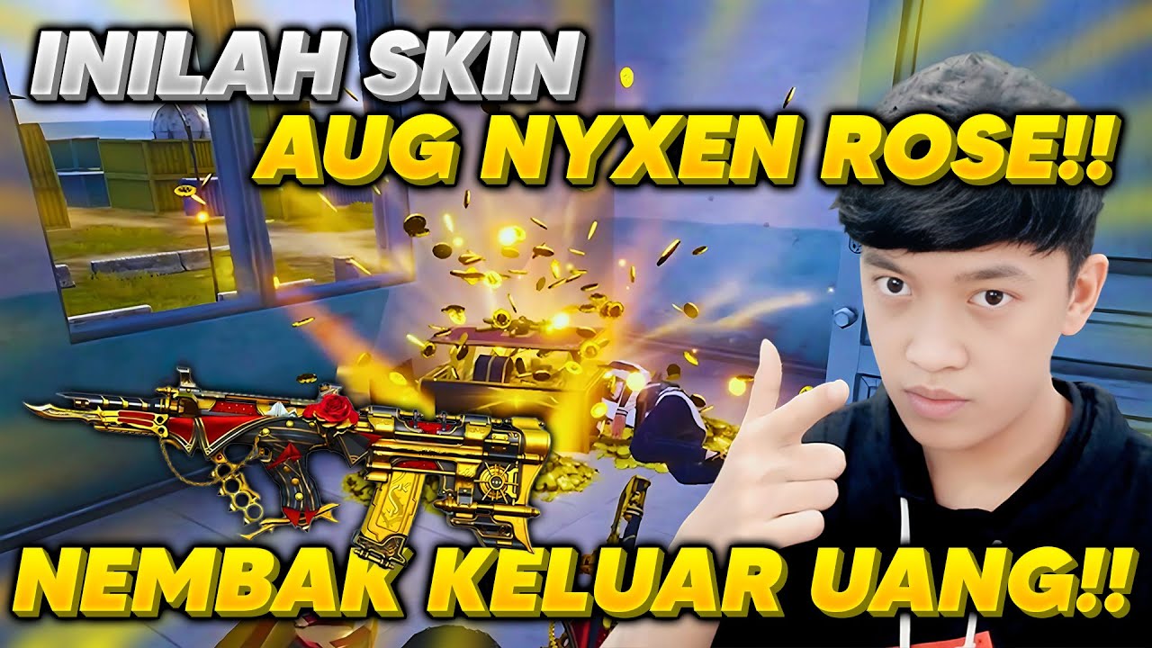 INILAH SKIN AUG NYXEN ROSE SENILAI RP 10.000.000 ?! NEMBAK BISA KELUARIN DUIT BENERAN! - PUBG MOBILE
