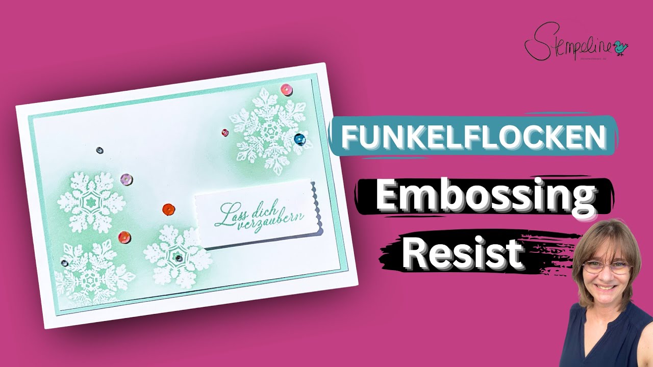 Funkelflocken Karte | Embossing Resist | Stampin' Up!