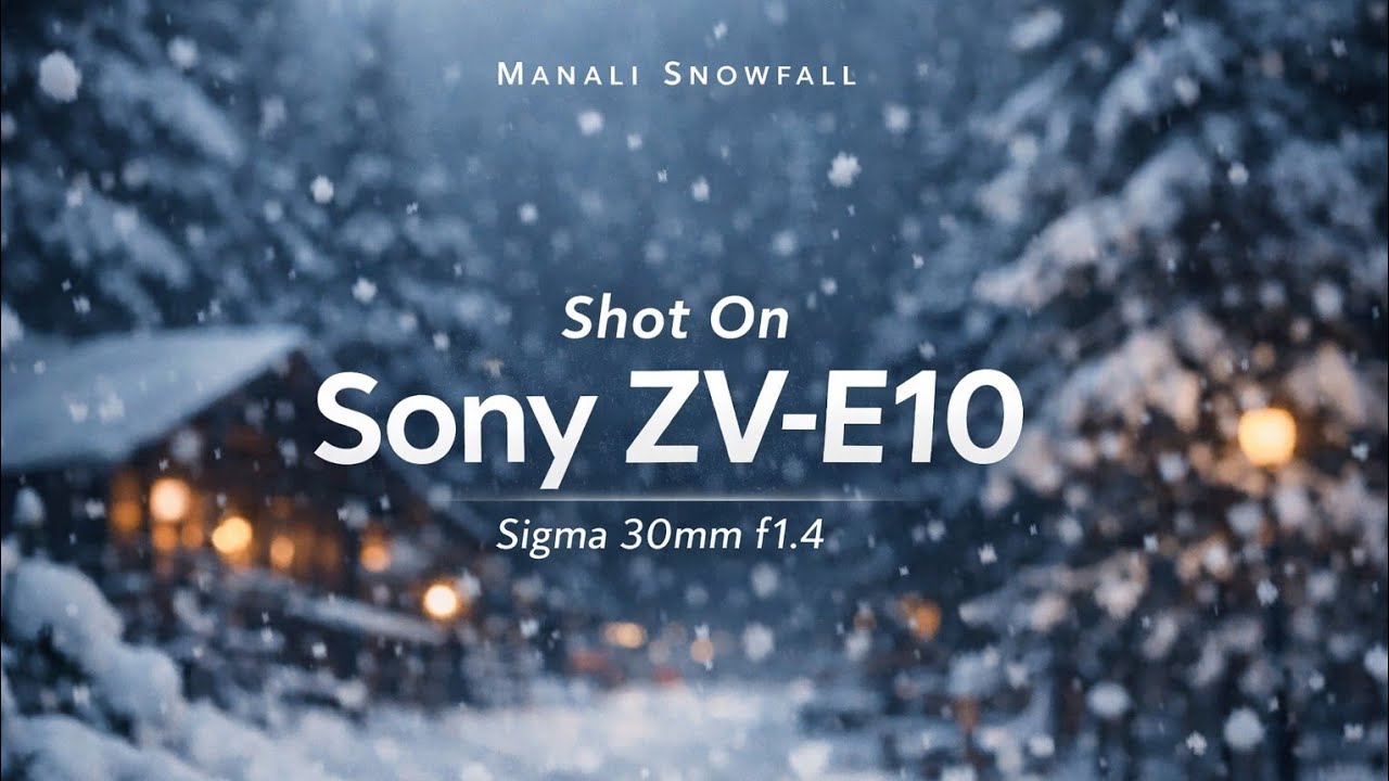 Shot On Sony ZV-E10 + Sigma 30mm f1.4 Handheld | Manali Snowfall Cinematic ❄️