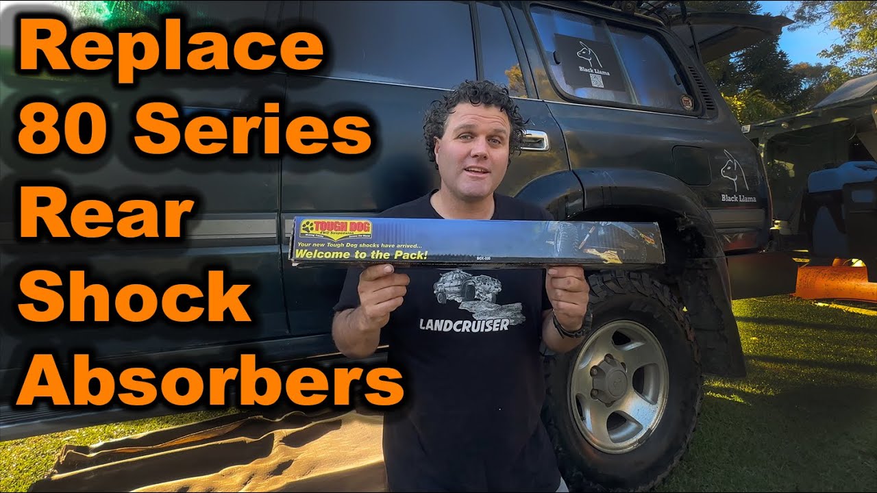 Replace rear shock absorber 80 series landcruiser