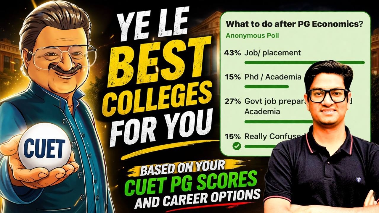 CUET PG ECONOMICS: лучшие колледжи для вашей карьеры, работы и трудоустройства.