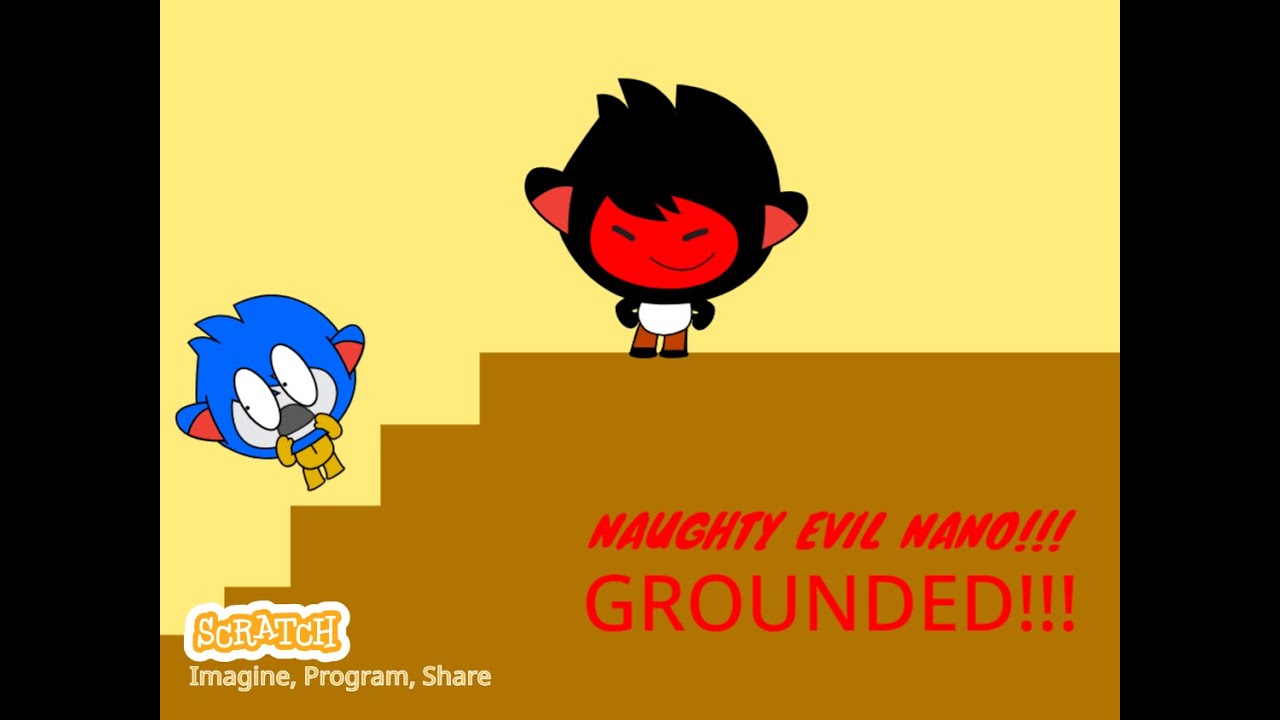 Evil Nano pushes Nero down the stairs/GROUNDED