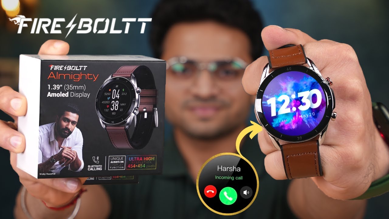 Fire Boltt Almighty Unboxing & Review 🔥 | Is It Worth.? 🧐 | AMOLED Display + Bluetooth Calling 📞