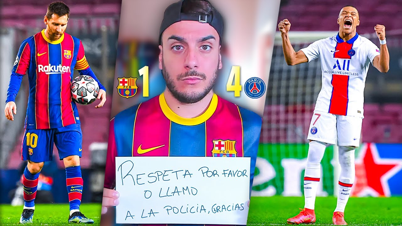 REACCIONANDO AL BAR&Ccedil;A 1-4 PSG *EL VECINO VA A LLAMAR A LA POLICIA*