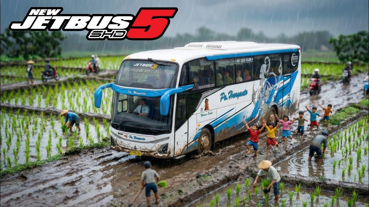 Terjebak di lumpur Bus PO Haryanto! 🚌 Bandung – Indramayu | Diorama Miniatur Super Realistis