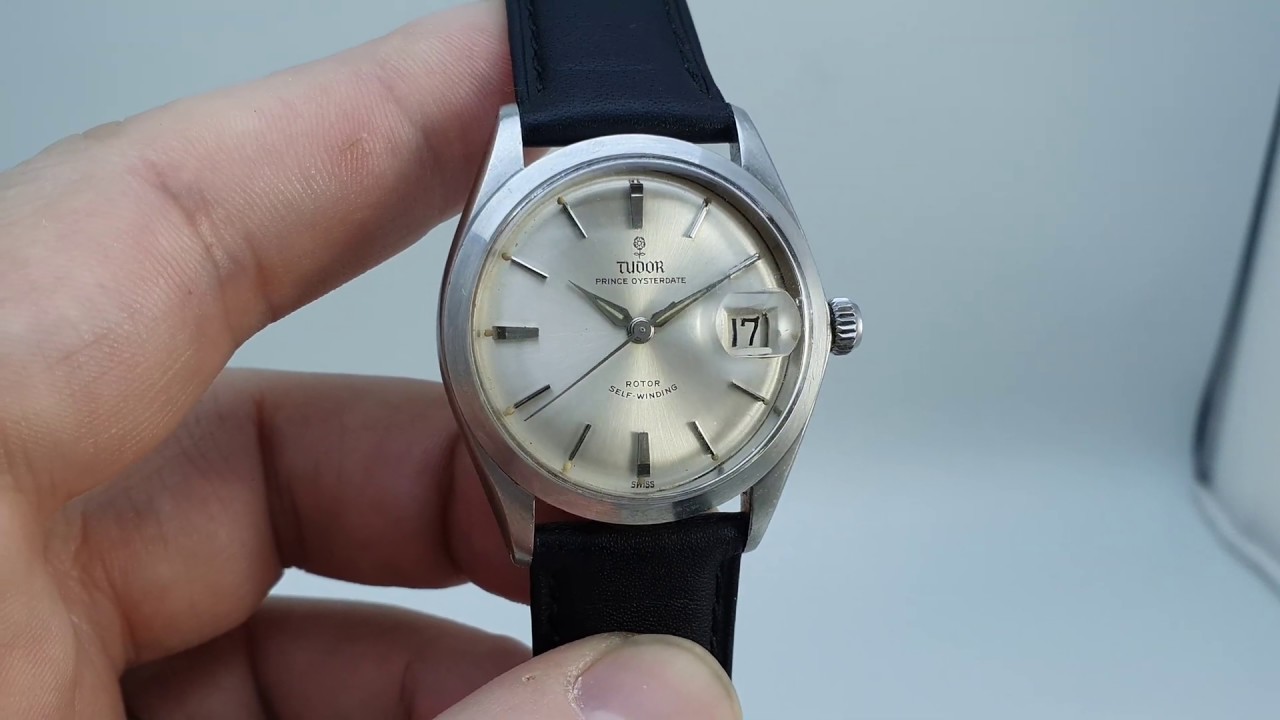 1963 Tudor Prince Oysterdate 'Small Rose' men's vintage watch.  Model reference 7966