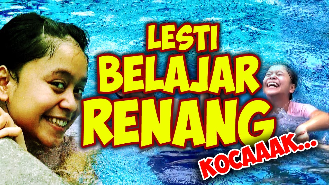 DEDE LESTI BELAJAR RENANG KAWAAN..!!