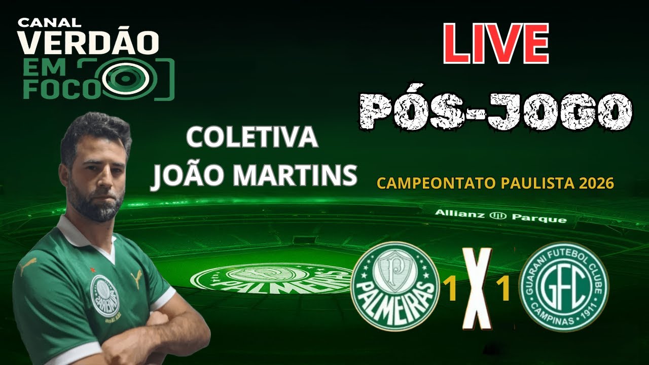 LIVE PÓS-JOGO: PALMEIRAS 1X1 GUARANI