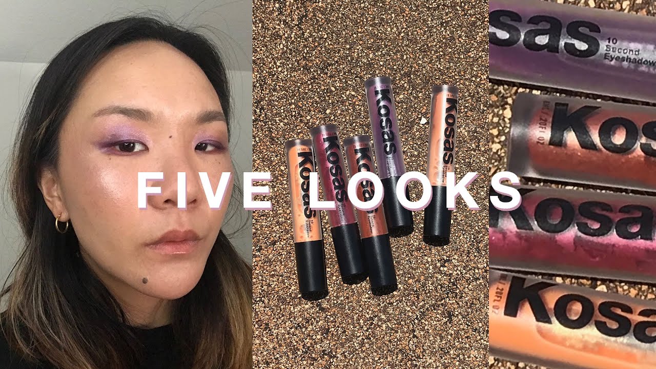 KOSAS 10 SECOND EYESHADOW: Five Looks with Five Shades