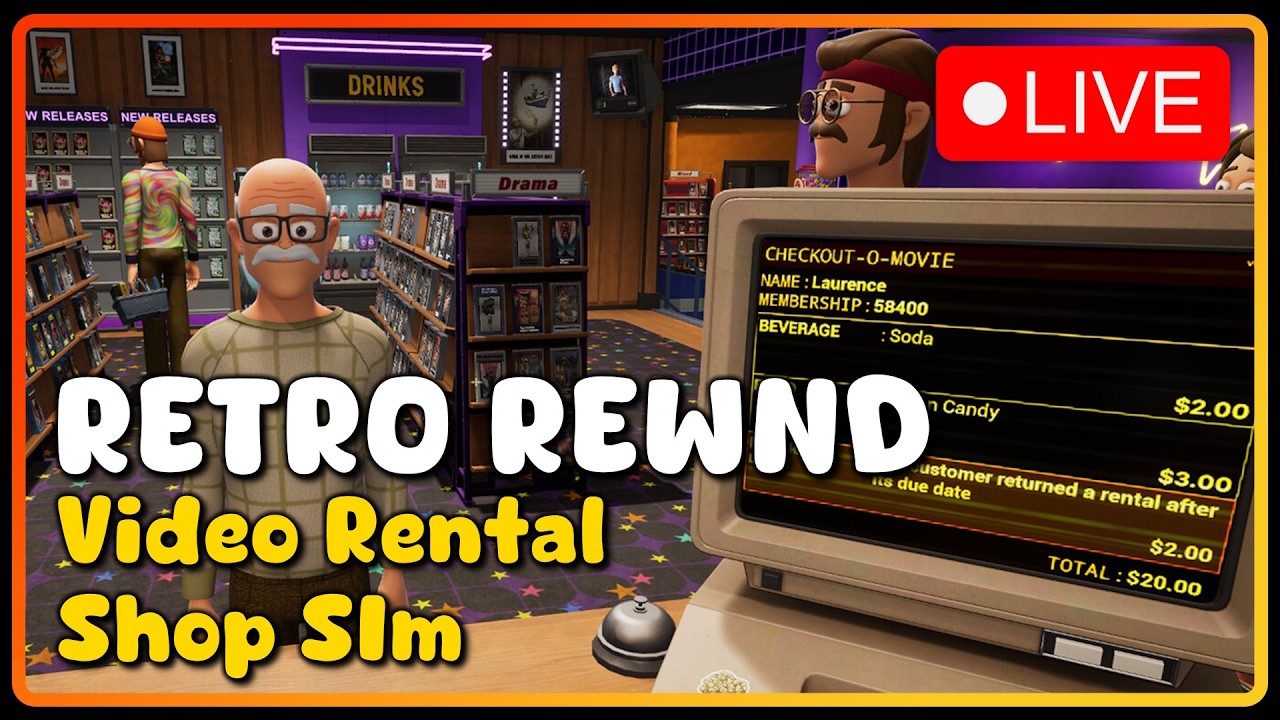 RETRO REWIND - Video Rental Shop Sim - Part 3 - PC Gameplay