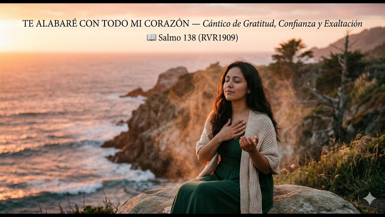 🎵 TE ALABARÉ CON TODO MI CORAZÓN — Cántico de Gratitud, Confianza y Exaltación📖 Salmo 138 (RVR1909)