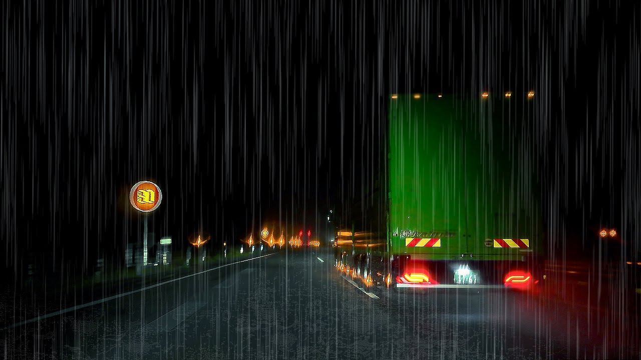 ☔️Late Night Rainy Highway Drive｜Drift into Deep Sleep(Real Footage, Not AI)
