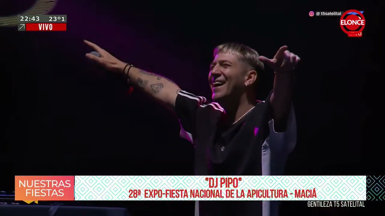 DJ Pipo de Un Poco de Ruido se presentó en la 2da noche de la Fiesta de la Apicultura en Maciá