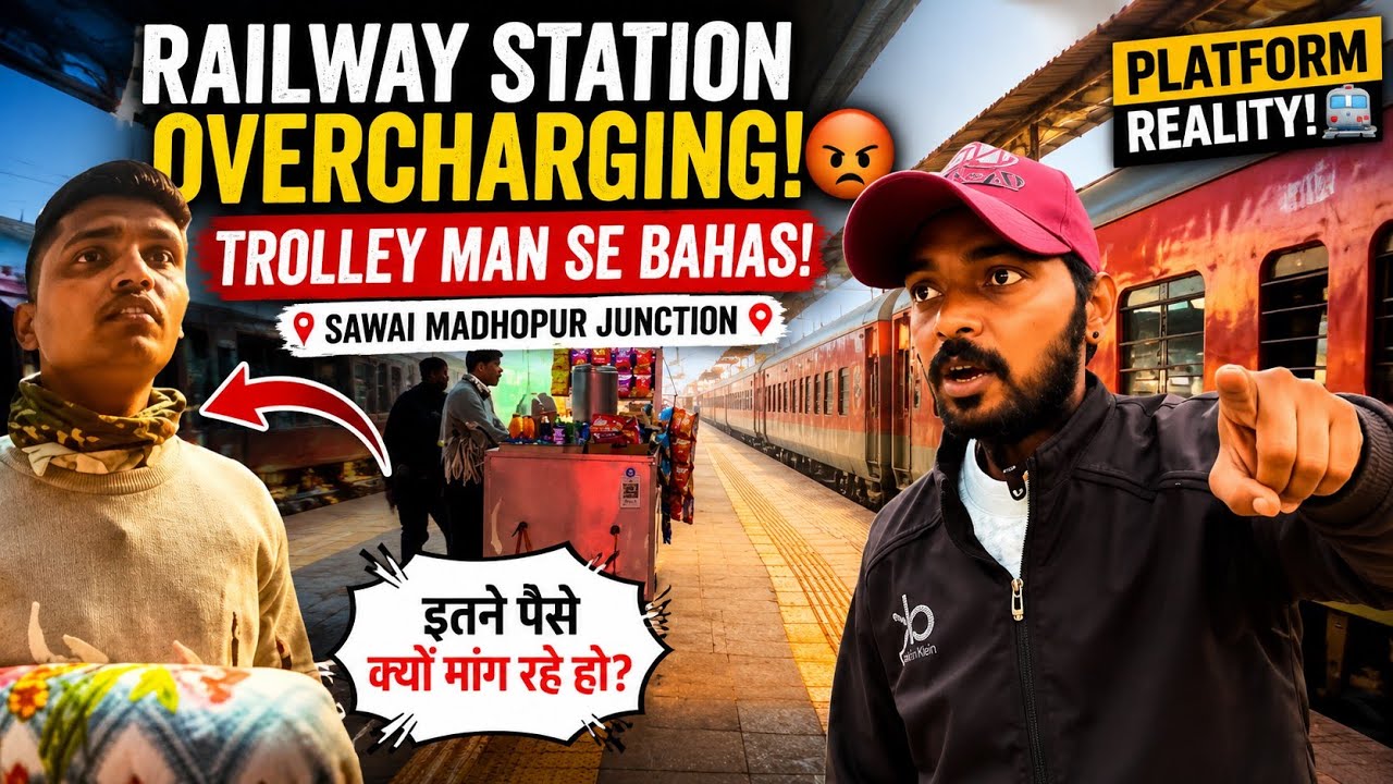 सुबह-सुबह Over Charging 😡 | Sawai Madhopur Junction पर ट्रॉली मैन से माथाफोड़ी | Platform Reality
