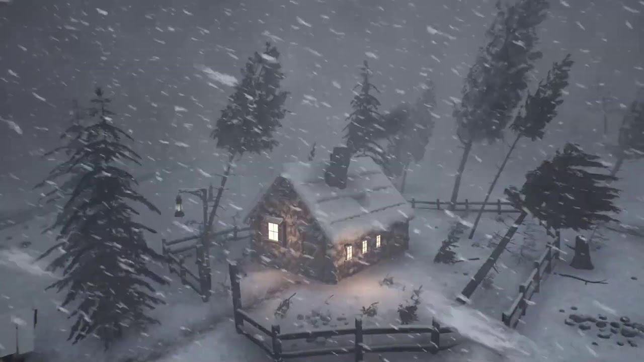 BRUTAL BLIZZARD & Howling Wind Sounds for Sleeping | Cryogenic Nightfall Windveil