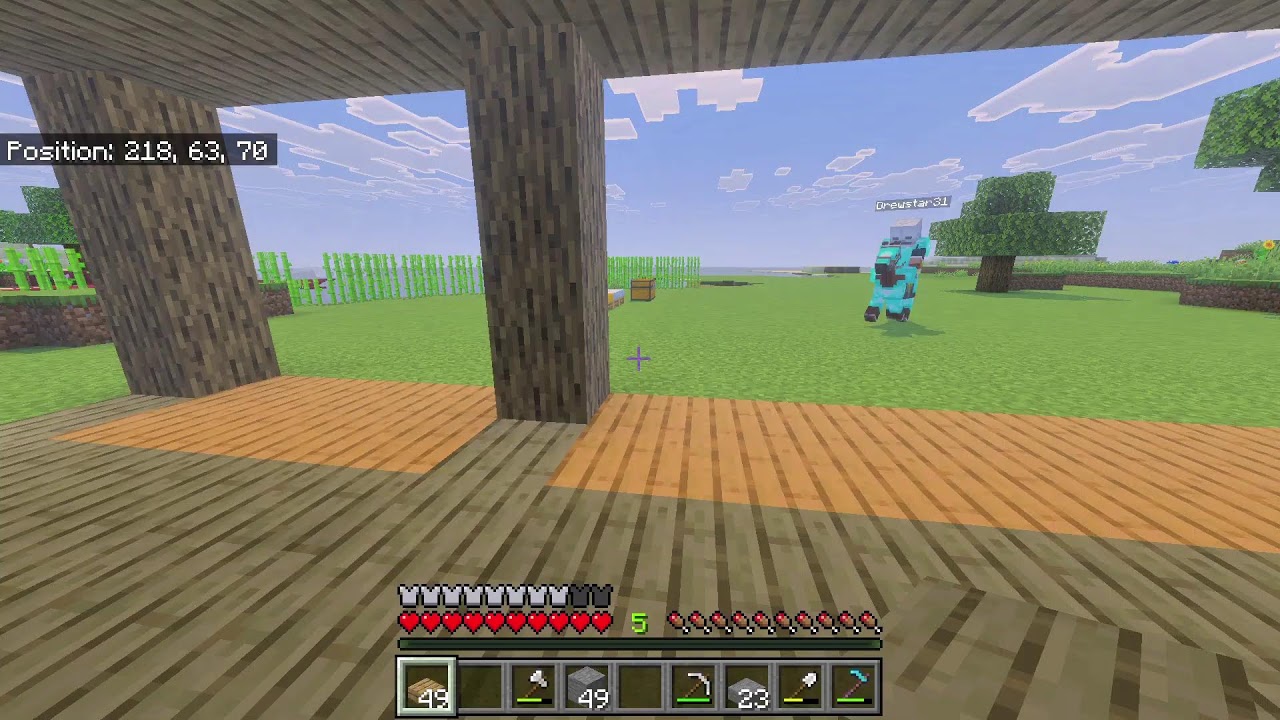 Minecraft with full squad