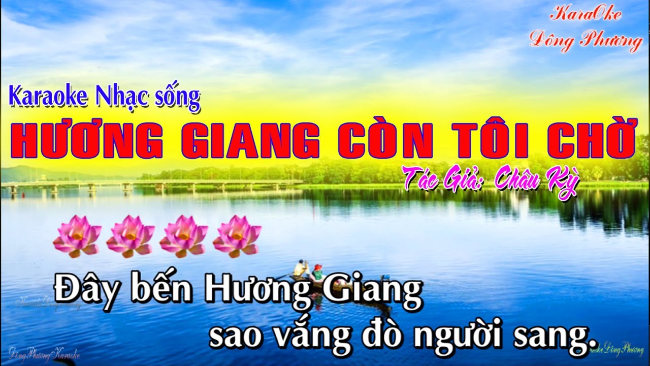 Hương Giang còn tôi chờ - Karaoke nhạc sống|| Karaoke Đông Phương