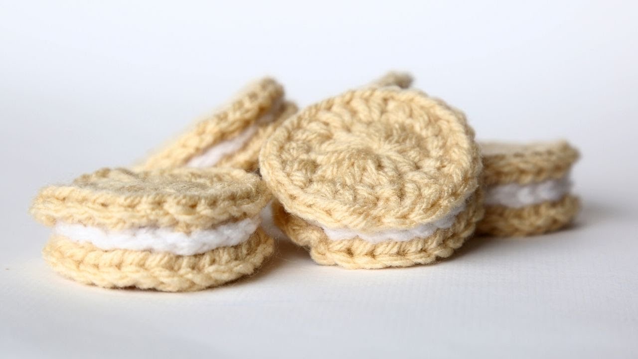 How to Crochet Cream Filled Biscuits. Easy Pattern