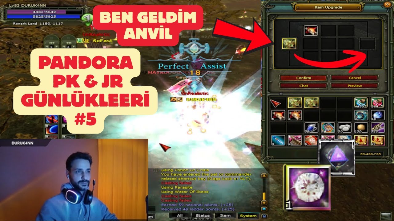 DURUK4NN | BU 3'LÜ ÇOK GÜÇLÜ | PANDORA PK & JR | YAYIN ANLARI #5 Knight Online