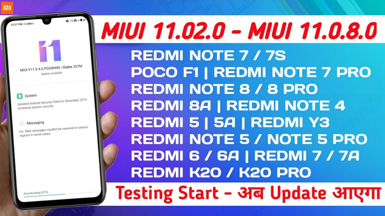 MIUI 11.0.2.0 TO 11.0.8.0 UPDATE ROLLOUT | MIUI 11 SECOND STABLE UPDATE ROLLOUT | MIUI 11 NEW UPDATE