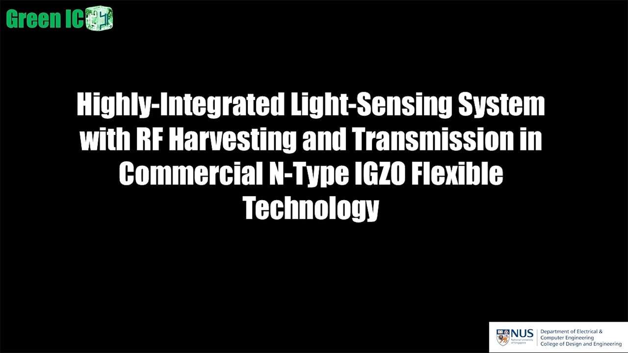 Integrated Light Sensing System with RF Harvesting and Transmission in IGZO Flexible Technology