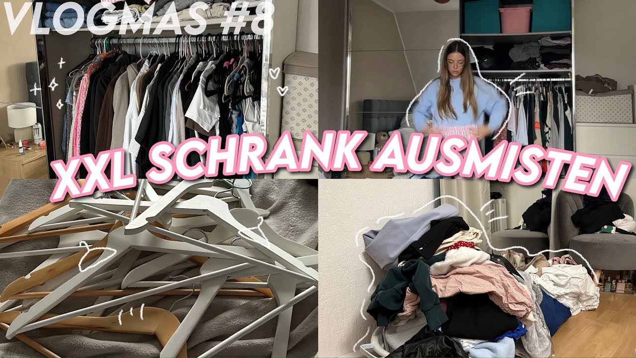 XXL KLEIDERSCHRANK AUSMISTEN - Vlogmas #8  | Hannah Theresa