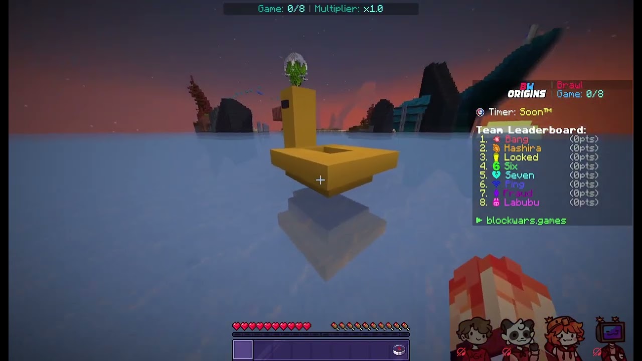 the 2 GOATs of minecraft events (my left hand and my right hand)