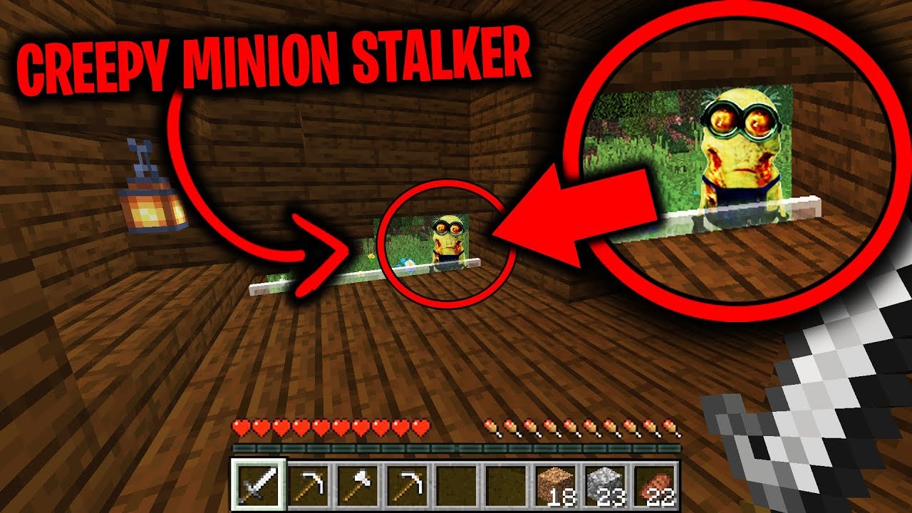 This Creepy Minion has been visiting our Minecraft Base every night....