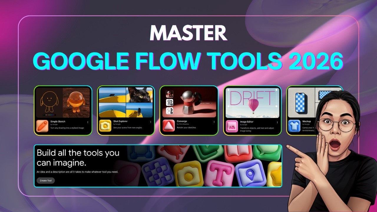 Google Flow Tools 2026 | Create Tool, Image Editor, Mockup, Shot Explorer, Simple Sketch, Converge