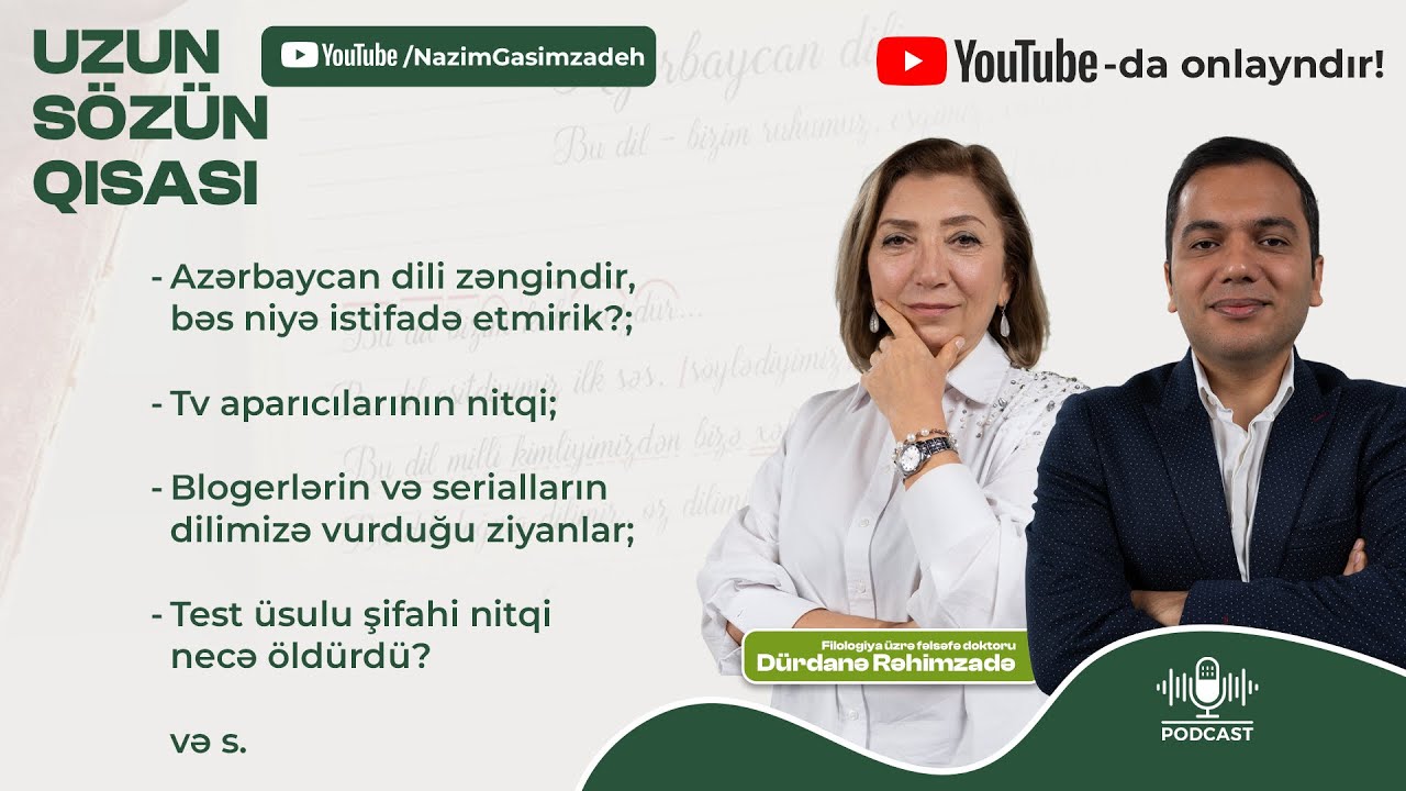 Blogerlər və Türk serialları dilimizi məhv edir? | Uzun sözün qısası #2