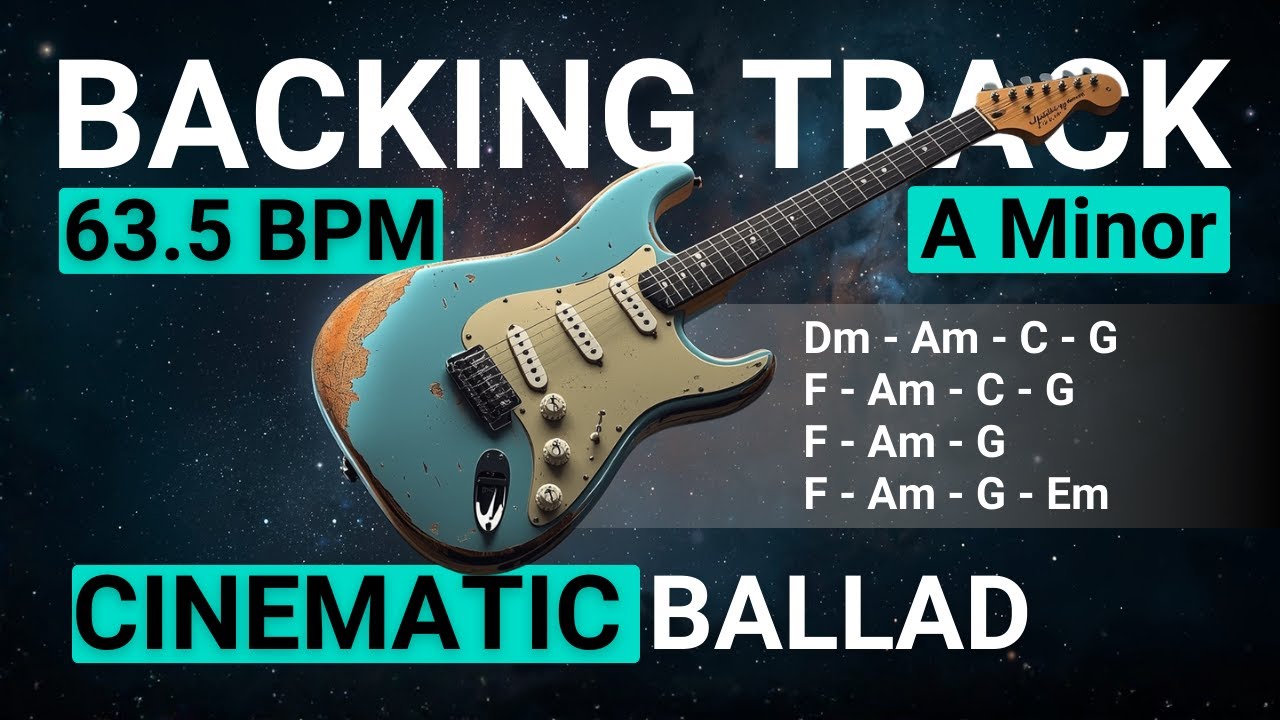 Cinematic Deepening Ballad Backing Track in A Minor | 63.5 BPM
