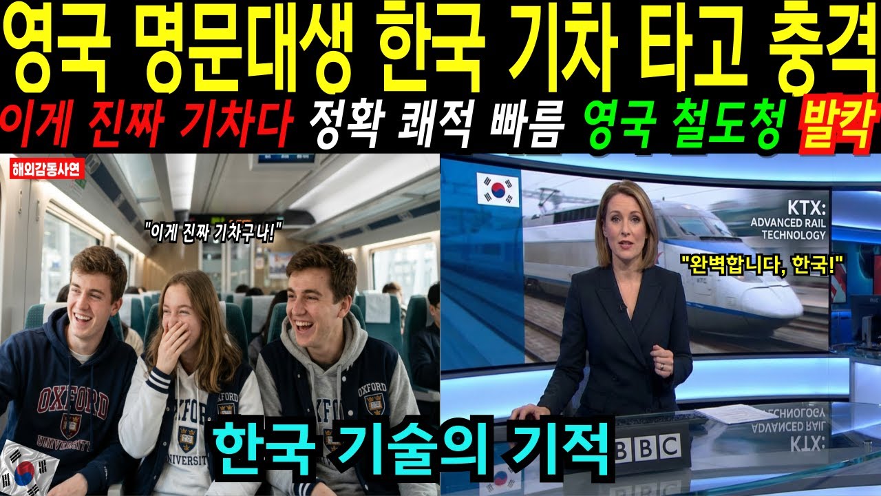 [해외감동사연] 영국 옥스퍼드생 620명 한국 수학여행 오자, KTX 300km 타고 경악, "영국 기차는 장난감이었다" BBC 1면 보도, 영국 철도청까지 발칵