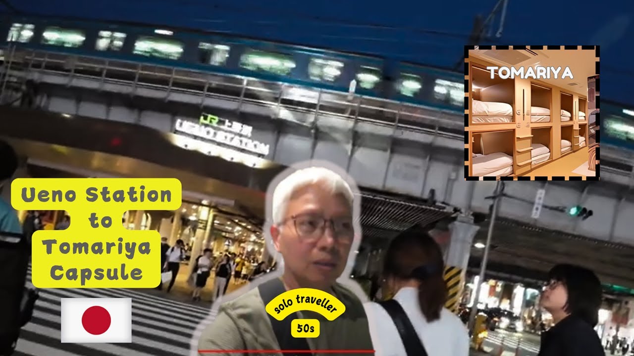🚞From  Ueno Station to Tomariya Capsule / Japan Travel  🇯🇵 Episode 2   / #SoloTravel
