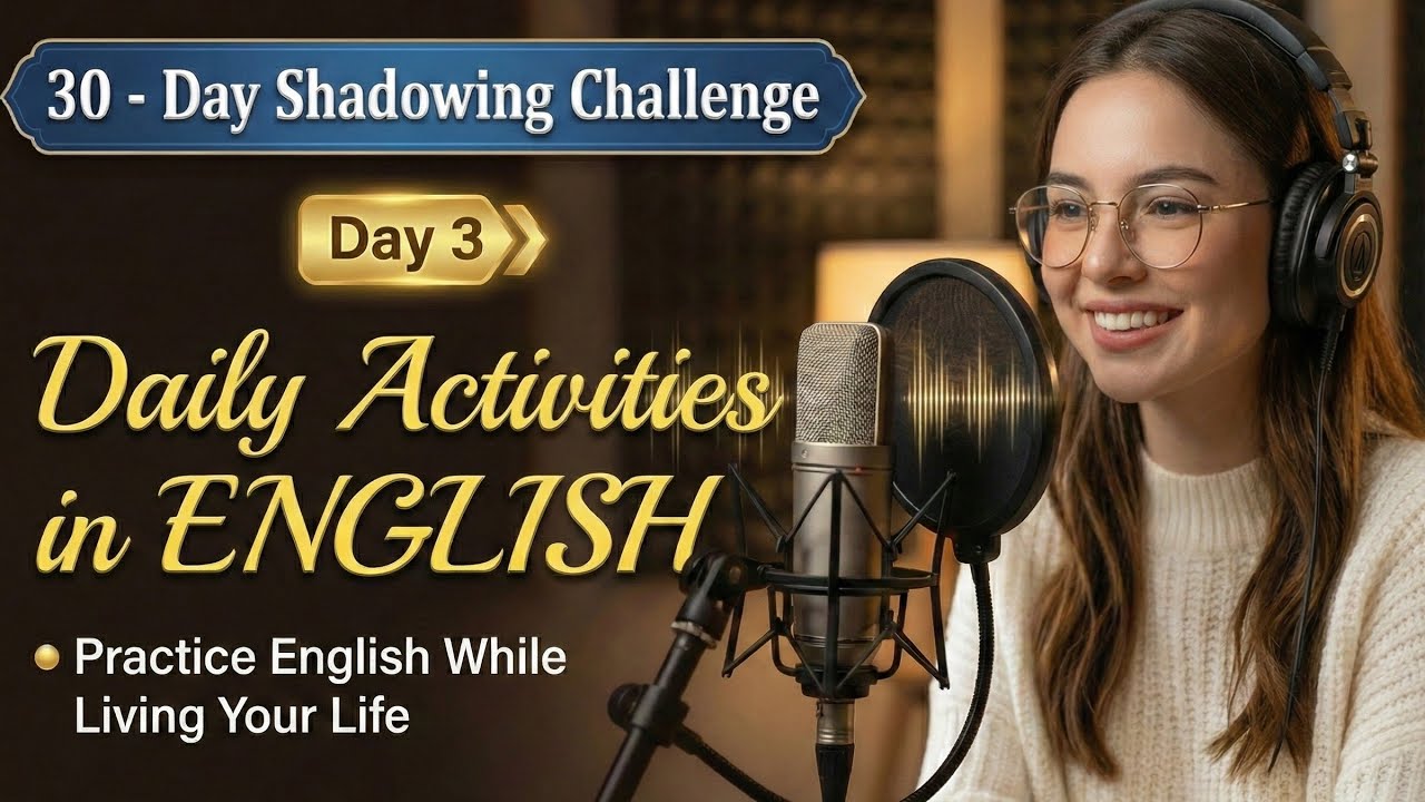 Day 3 | Shadowing English Practice – Speak English About Daily Activities & Improve Fluency