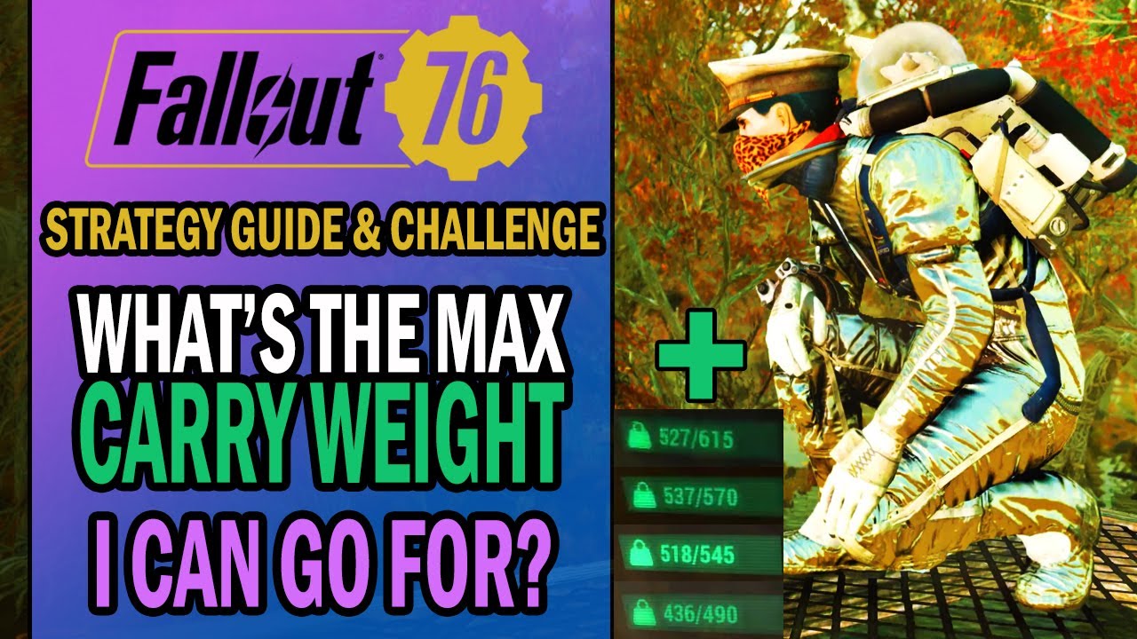 Fallout 76 &mdash; Какой МАКСИМАЛЬНЫЙ ПЕРЕНОСИМЫЙ ВЕС возможен? | Гайд по стратегии и челлендж