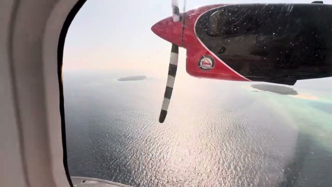 The St. Regis Maldives Vommuli Resort | seaplane ✈️ take off and scenic flight with sunrise 🌄.