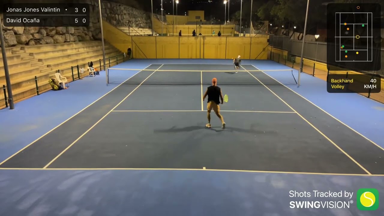Liga Tenis Malaga - Jonas Jones Valintin v David Ocaña 4-6 6-4 10-5 (extended highlights)