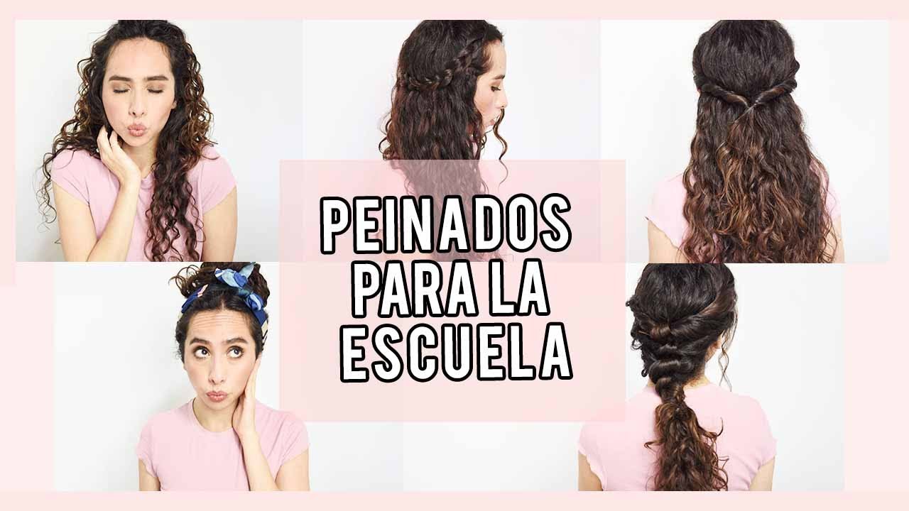 PEINADOS PARA LA ESCUELA CABELLO RIZADO/ONDULADO -  PEINADOS PARA REGRESO A CLASES