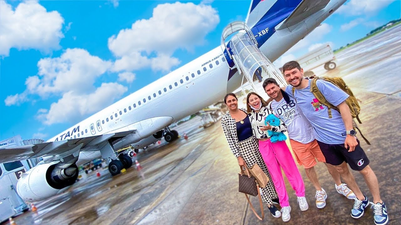 ESSA FOI MINHA PRIMEIRA VEZ DE AVIÃO *viagem em família*