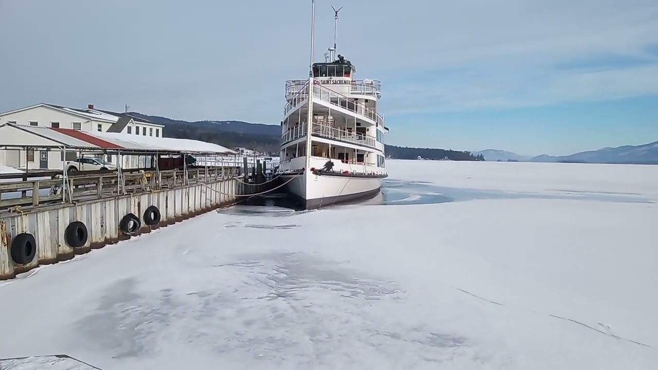 Frozen 🥶 Lake George .. NY, USA
