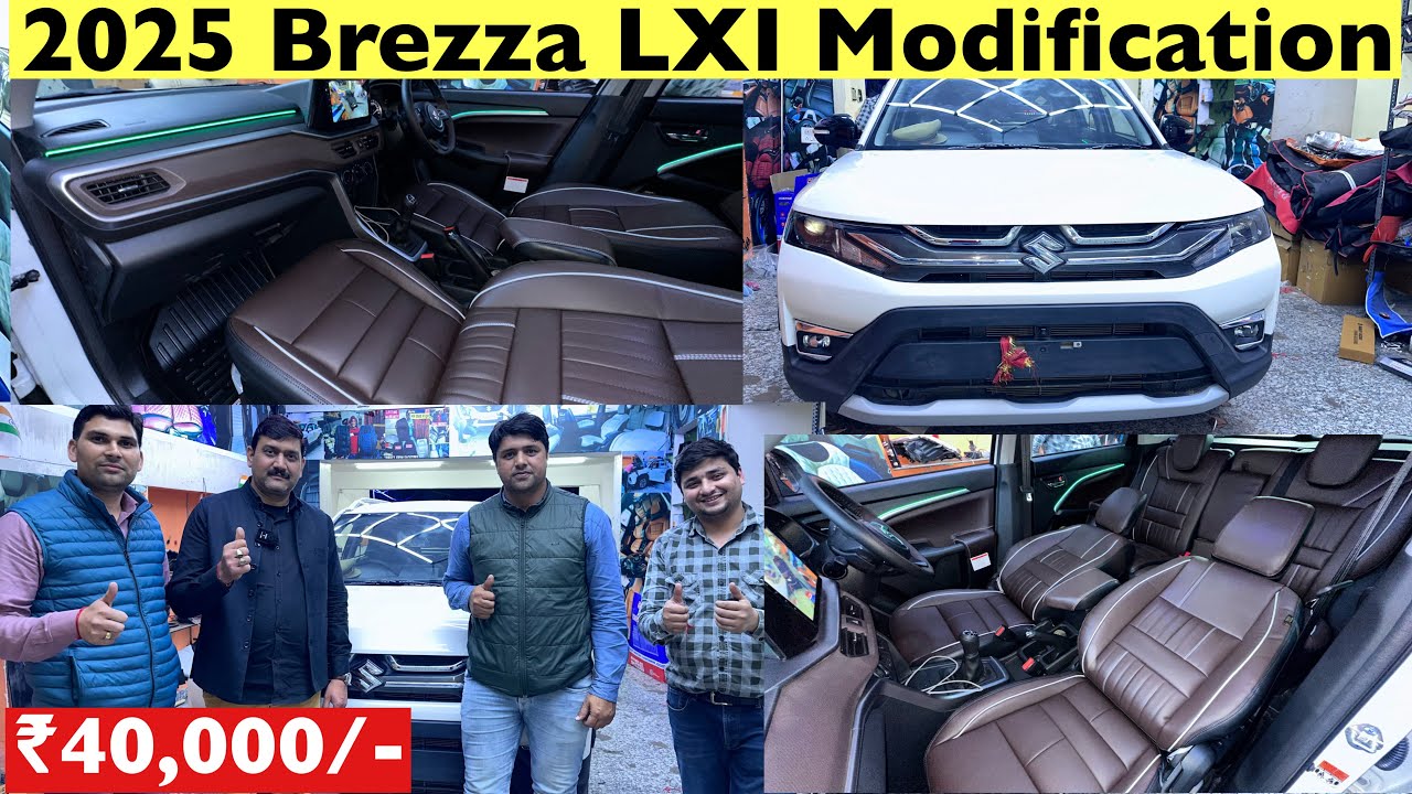 Maruti Brezza LXI Modified for ₹40,000 | 2025 Brezza Base Model Modification with Price✅