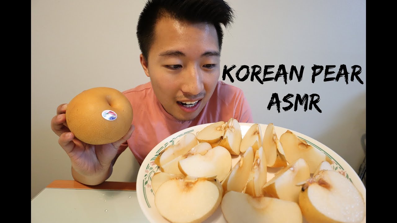 ASMR CRUNCHY KOREAN PEAR MUKBANG EATING SOUNDS (NO TALKING)